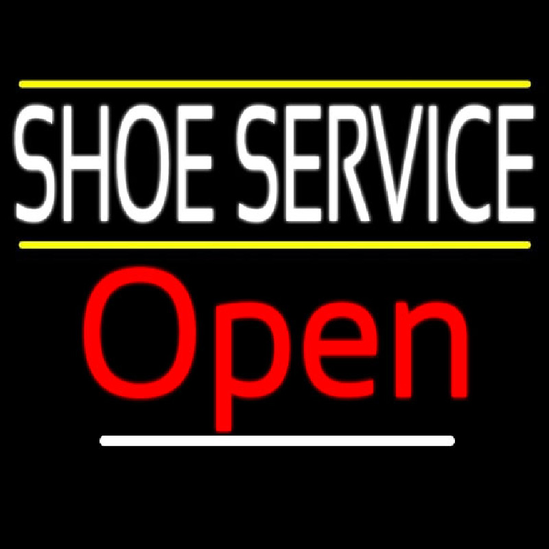 Shoe Service Open Neon Skilt