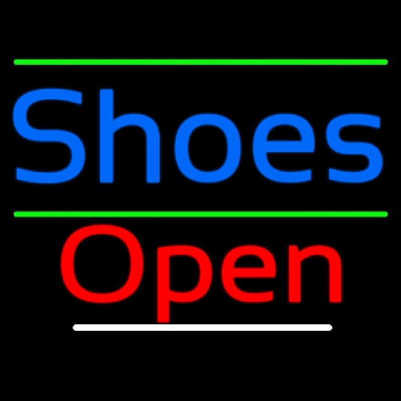 Shoes Open With Line Neon Skilt