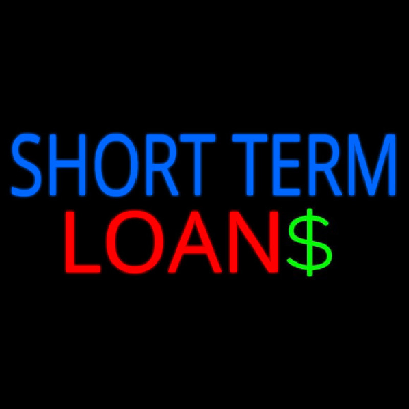 Short Term Loans Neon Skilt