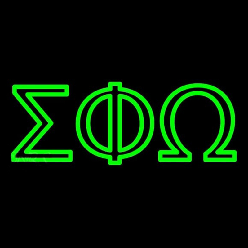 Sigma Phi Omega Neon Skilt