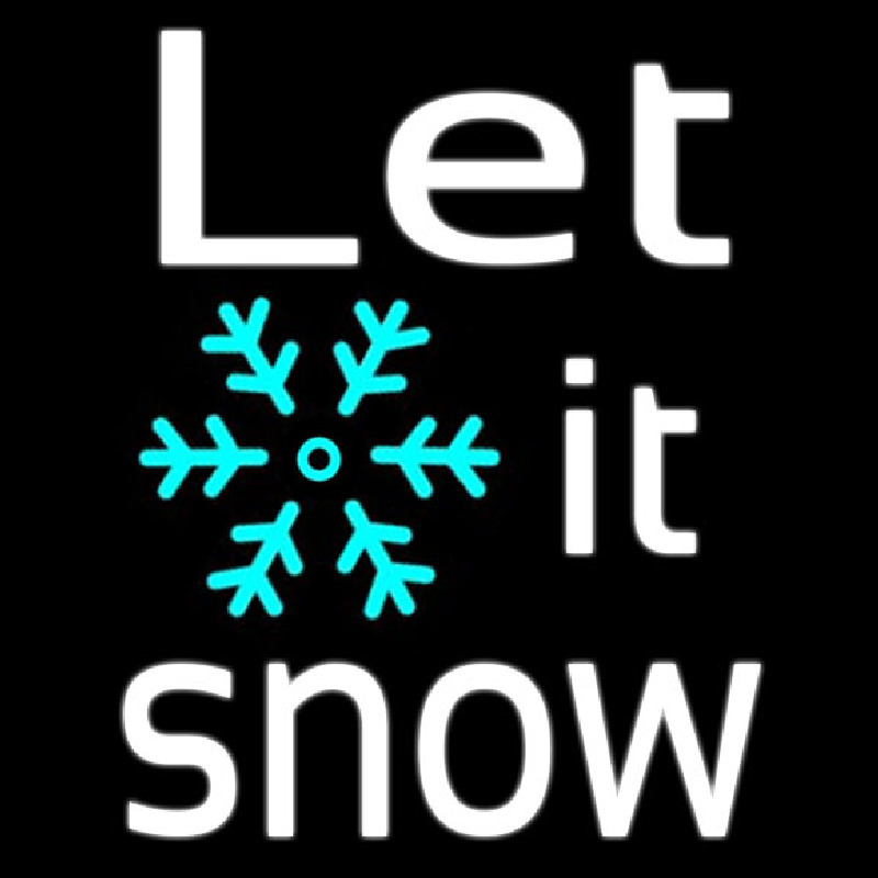 Sign Let It Snow Neon Skilt
