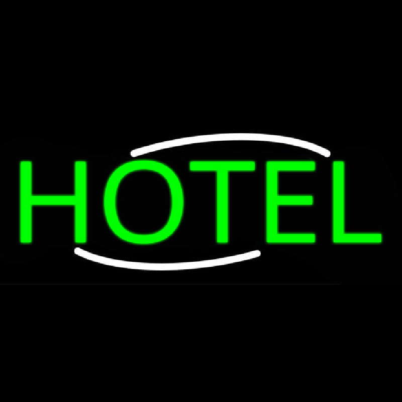 Simple Green Hotel Neon Skilt