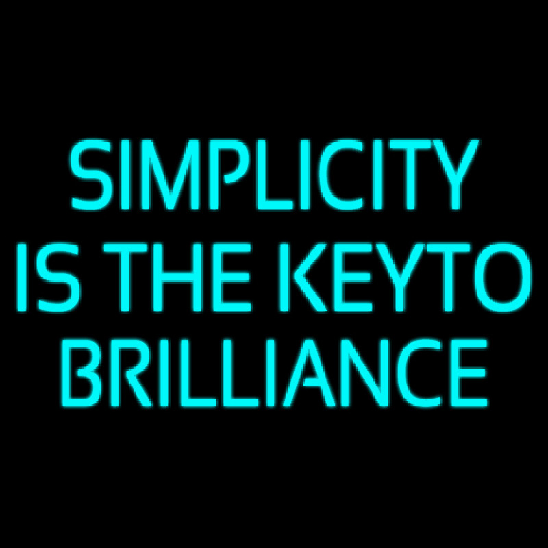 Simplicity Is The Keyto Neon Skilt