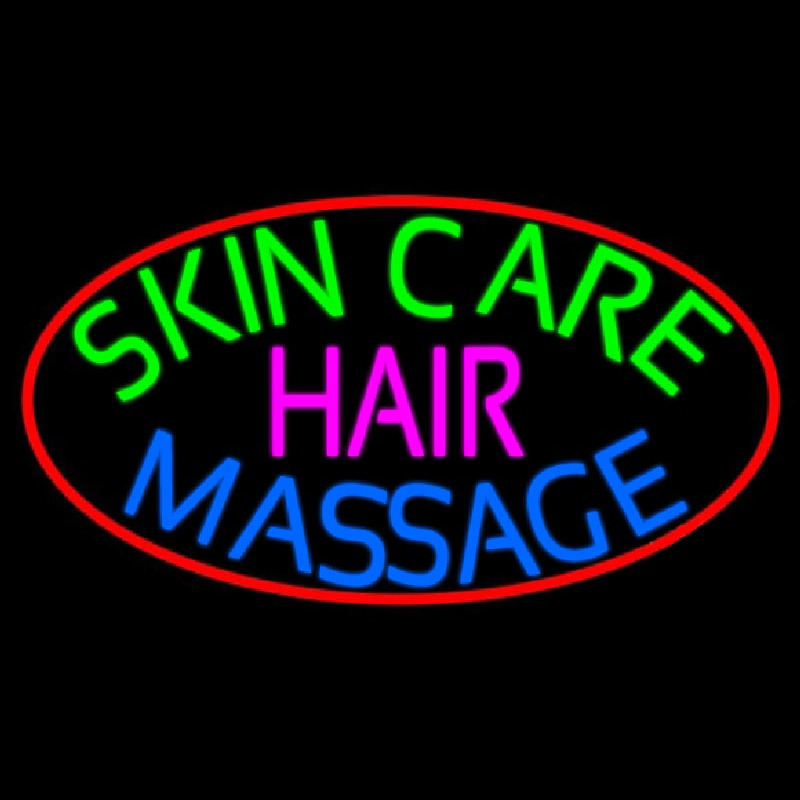 Skin Care Massage Hair Neon Skilt