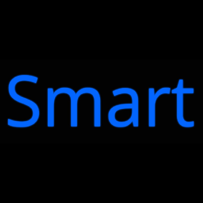 Smart Blue Neon Skilt