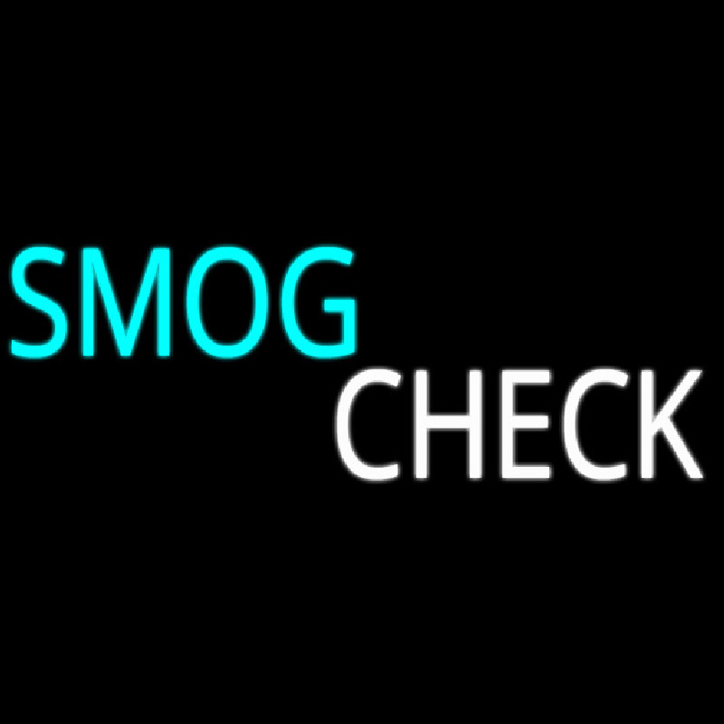 Smog Check Neon Skilt