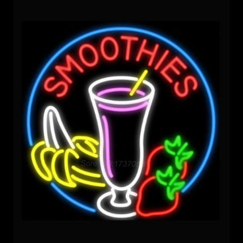 Smoothies with Fruit Neon Skilt