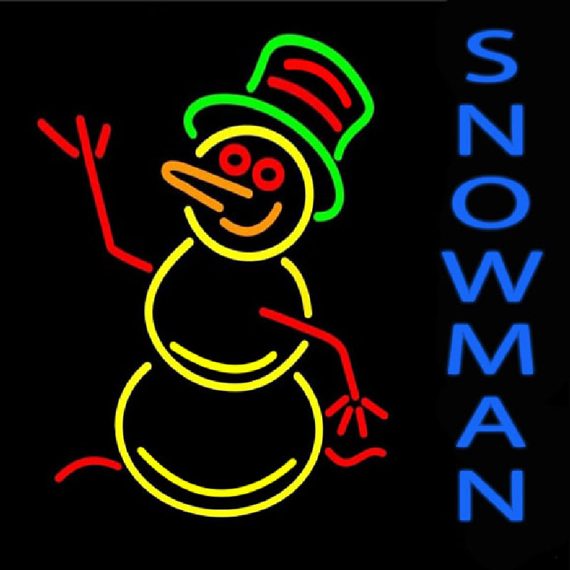 Snowman Neon Skilt