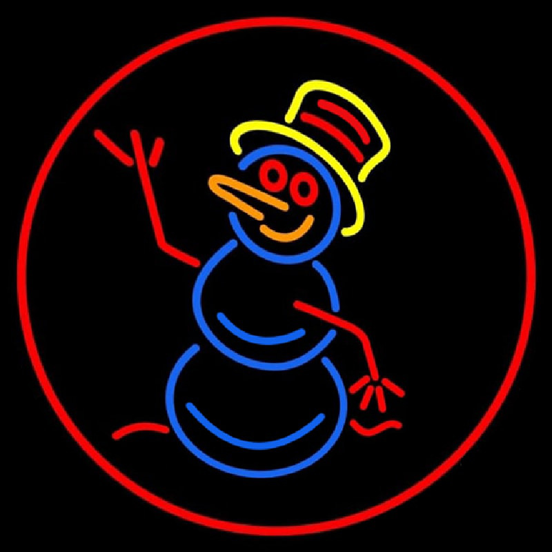 Snowman Neon Skilt