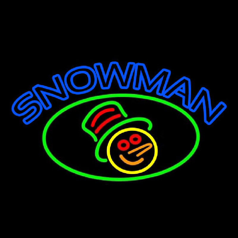 Snowman Neon Skilt