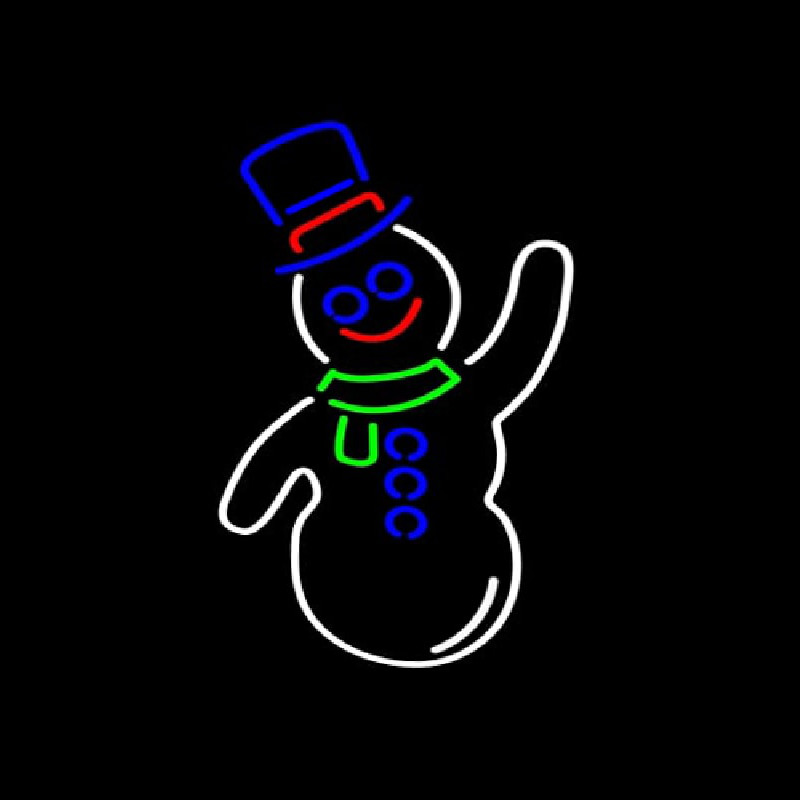 Snowman Neon Skilt