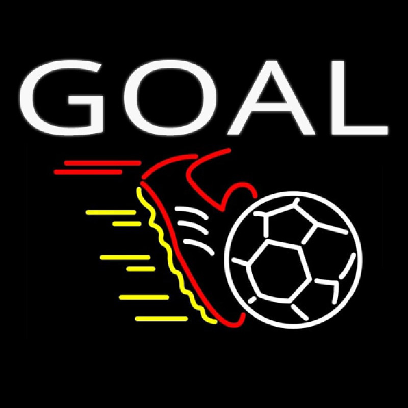 Soccer Goal Neon Skilt
