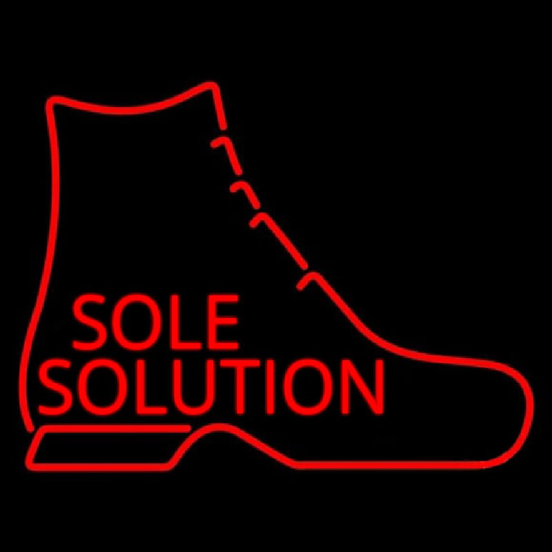 Sole Solution Neon Skilt