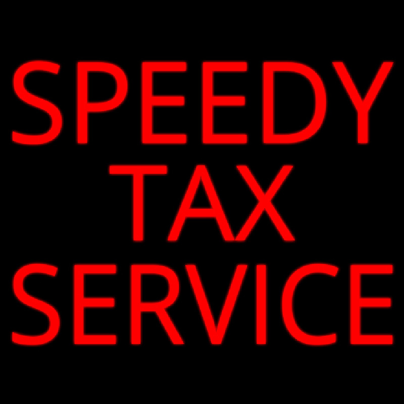 Speedy Ta  Service Neon Skilt