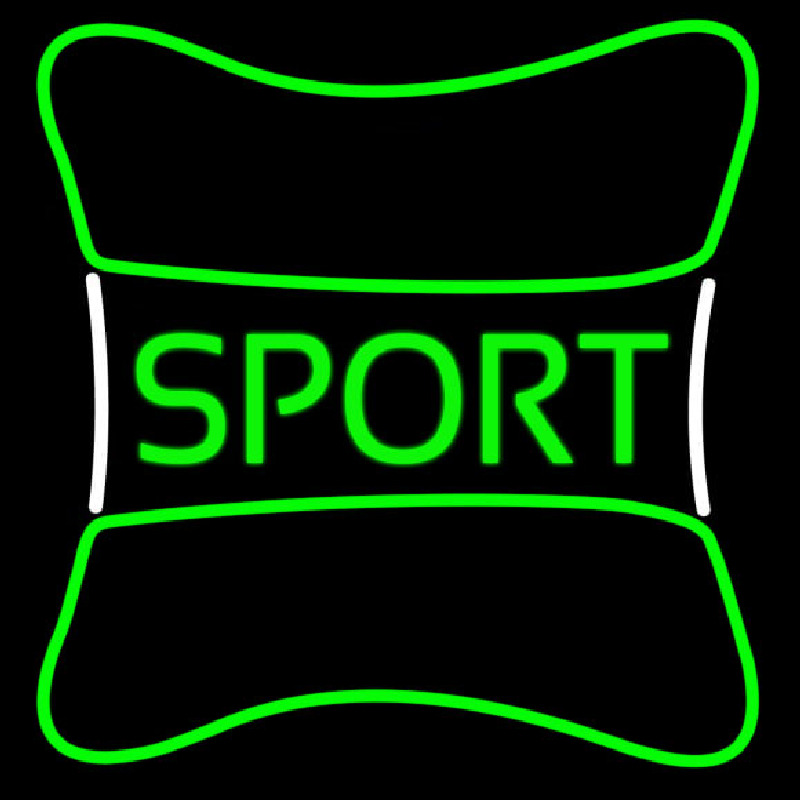 Sport With Border Neon Skilt