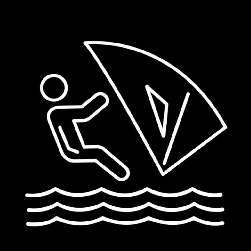 Sports In Sea Icon Neon Skilt