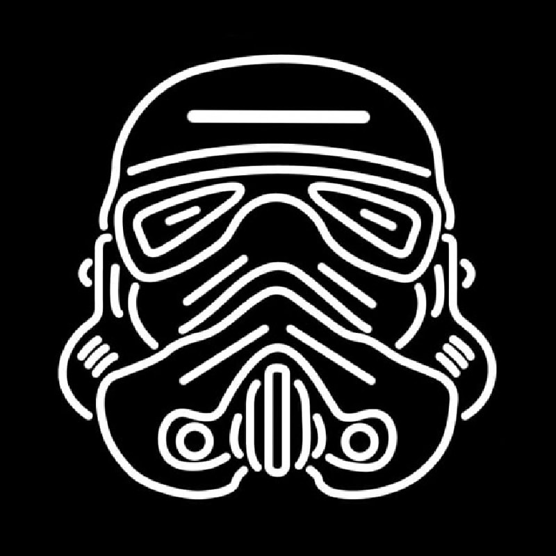Star Wars Storm Trooper Helmet Neon Skilt