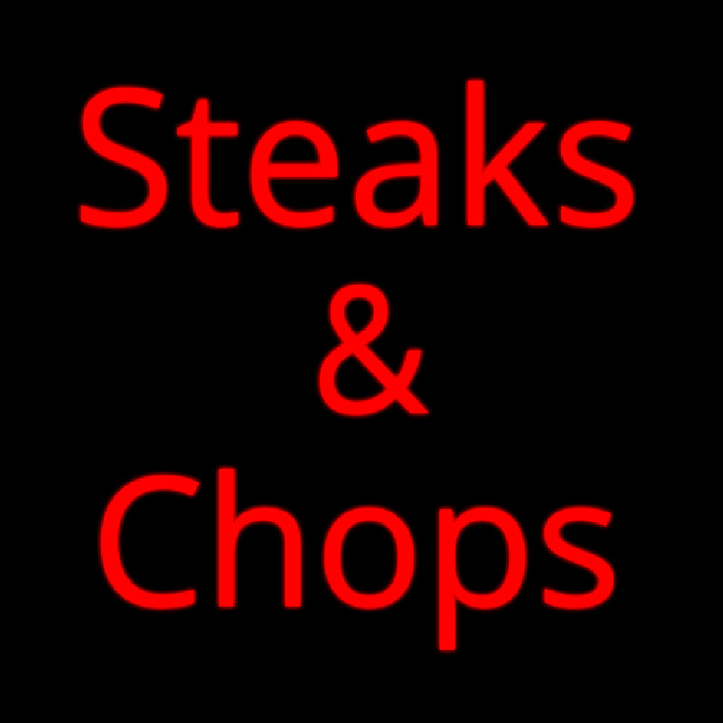 Steaks And Chops Neon Skilt