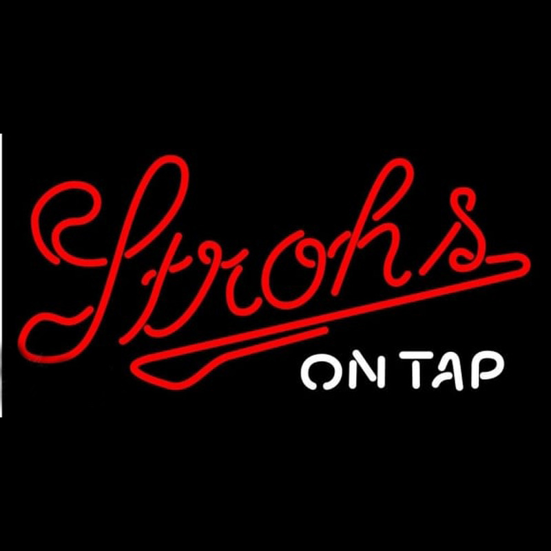 Strohs On Tap Beer Sign Neon Skilt