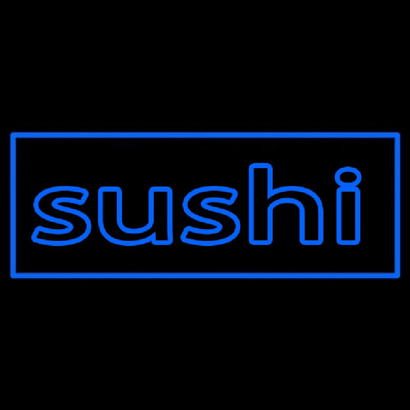 Stylish Blue Sushi Neon Skilt