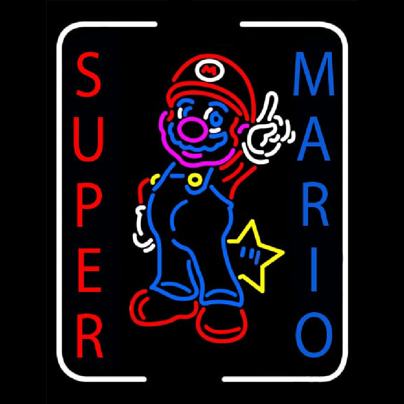 Super Mario Neon Skilt