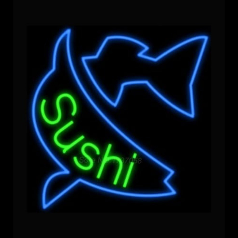 Sushi Fishes Neon Skilt