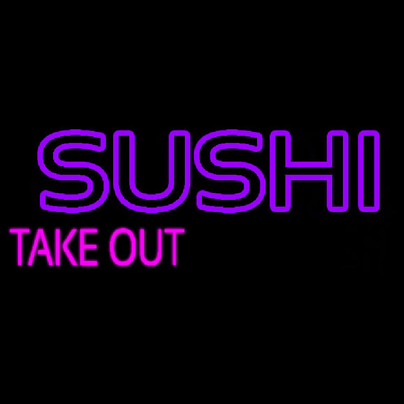 Sushi Take Out Neon Skilt