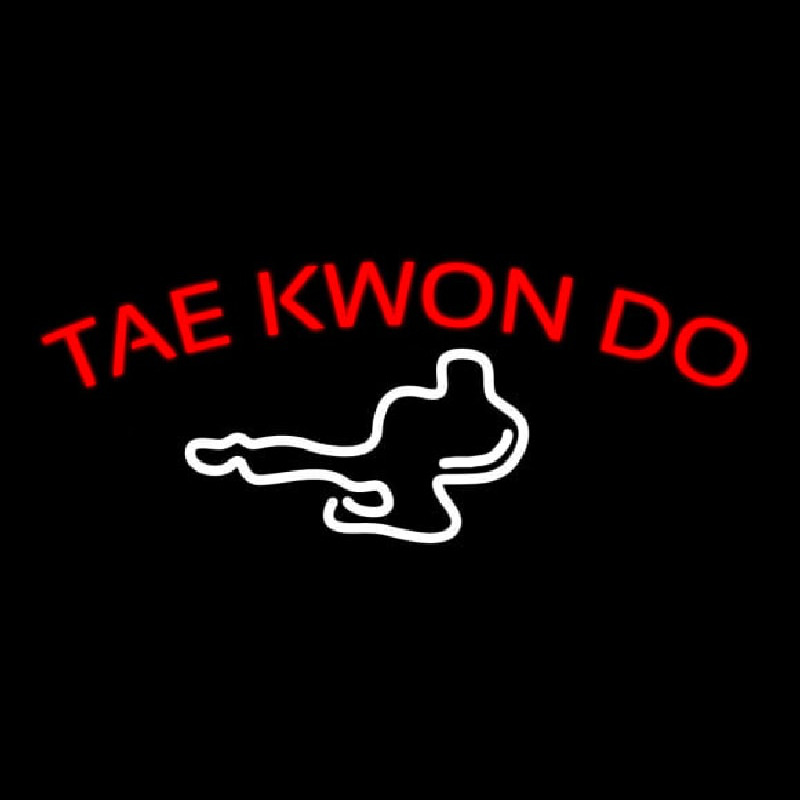 Tae Kwon Do Logo Neon Skilt