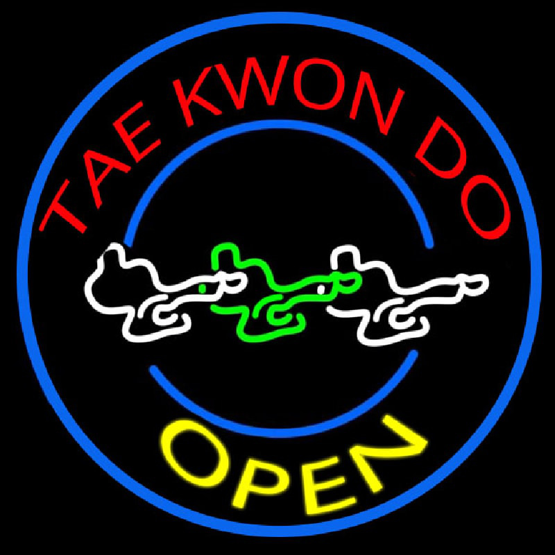 Tae Kwon Do Neon Skilt