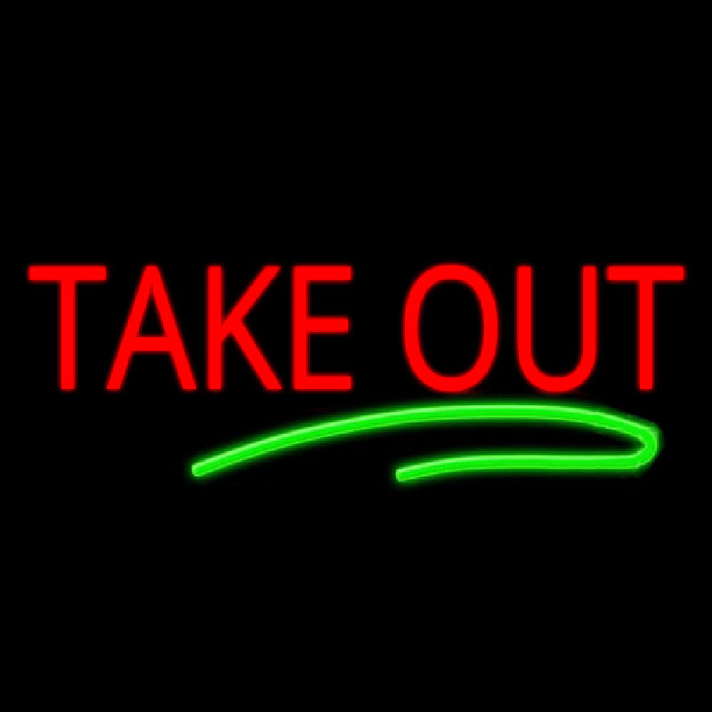 Take Out Neon Skilt