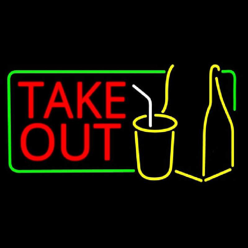 Take Out Neon Skilt