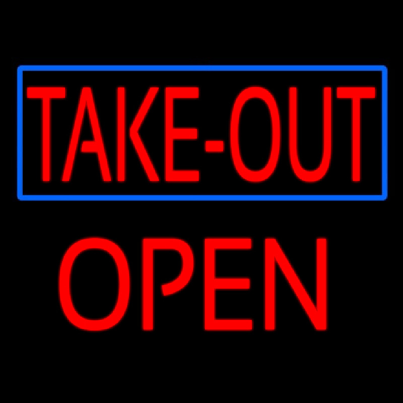 Take Out Open Neon Skilt