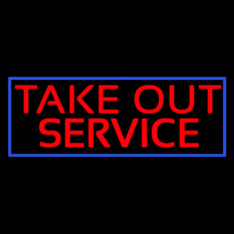Take Out Service Neon Skilt