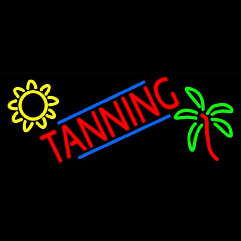 Tanning With Logo Neon Skilt