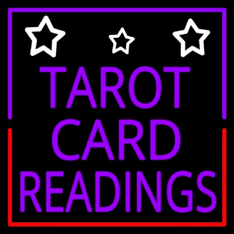 Tarot Card Readings Neon Skilt