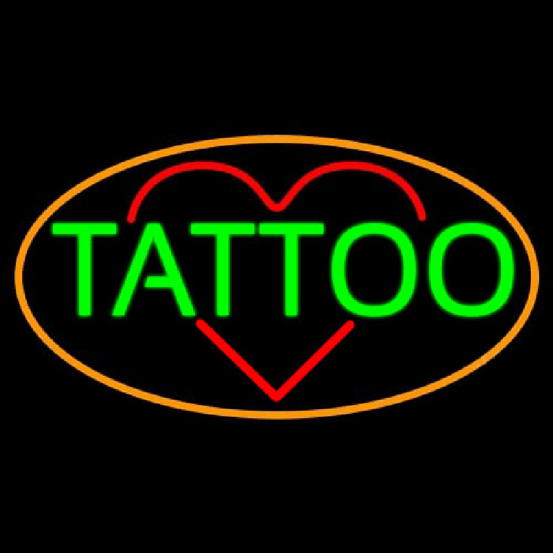 Tattoo Heart Neon Skilt