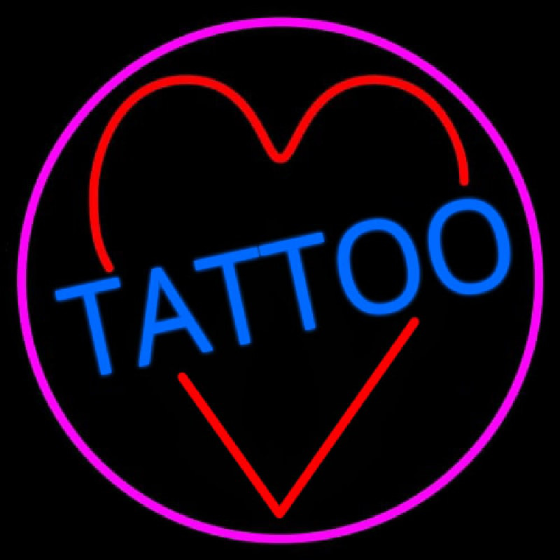 Tattoo Heart Neon Skilt