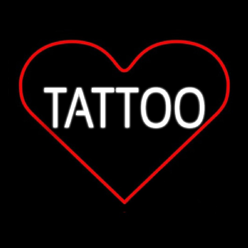 Tattoo Heart Neon Skilt