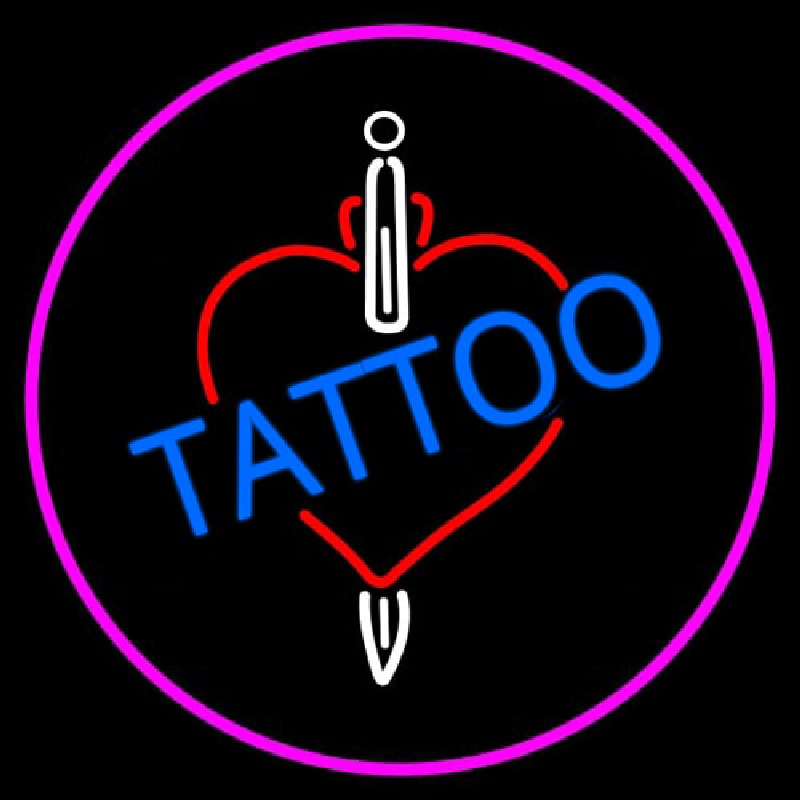 Tattoos Inside Heart Neon Skilt