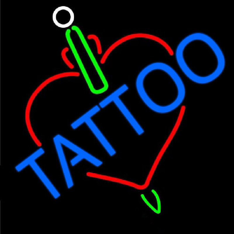 Tattoos Inside Heart Neon Skilt