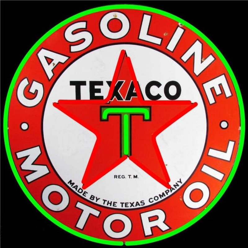 Te aco Motor Oil Gasoline Neon Skilt