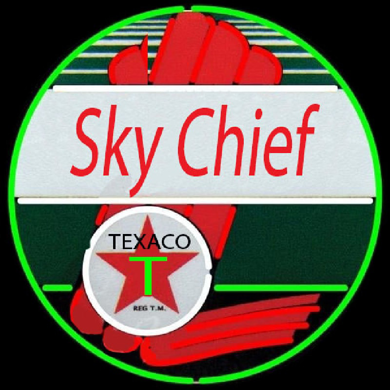 Te aco Sky Chief Gasoline Neon Skilt