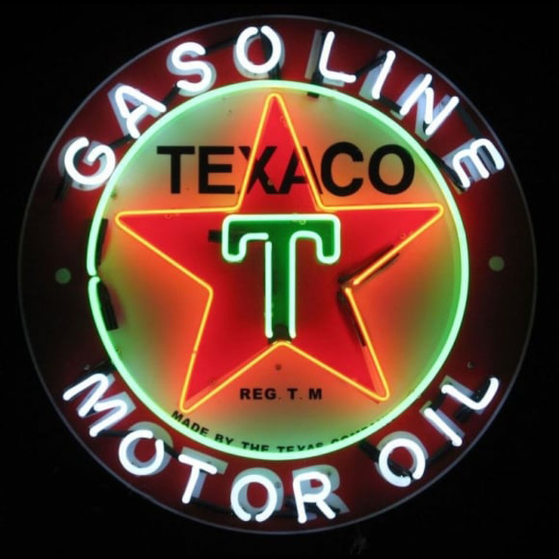 Te ico Gasoline Neon Skilt