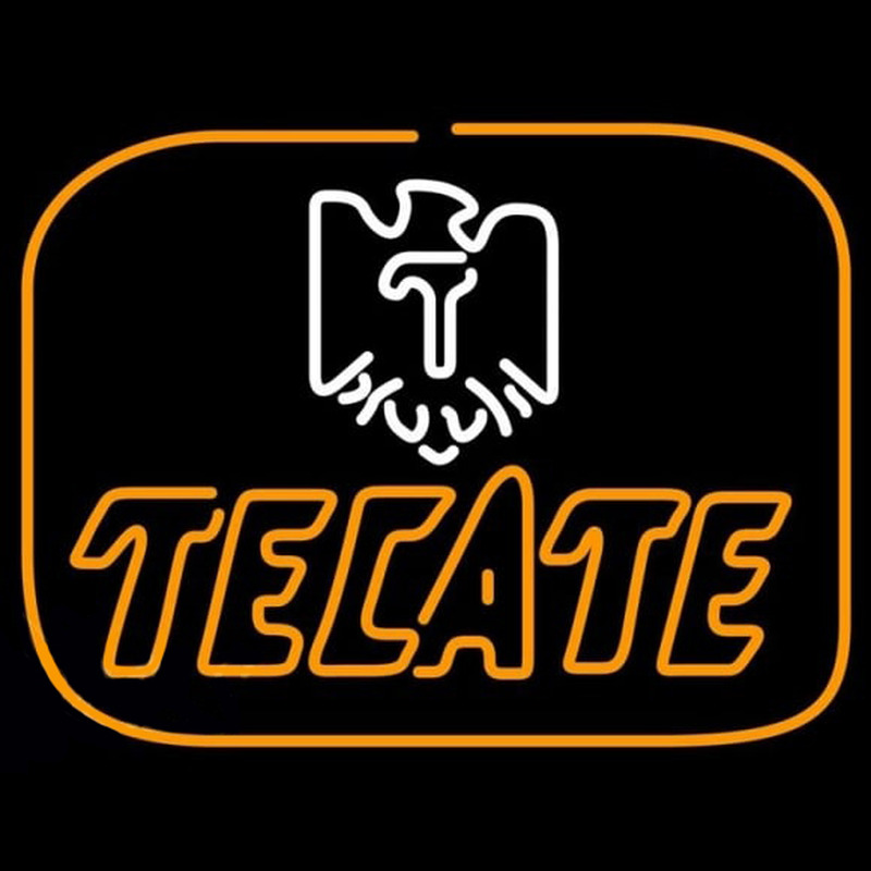 Tecate Golden Border Eagle Beer Sign Neon Skilt