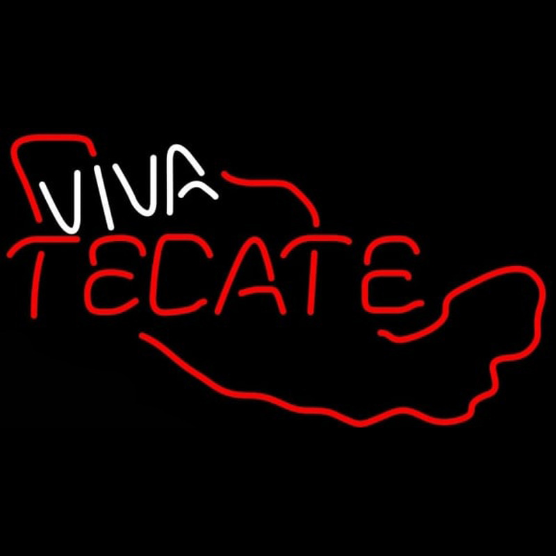 Tecate Viva Me ico Beer Sign Neon Skilt