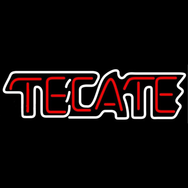 Tecate White Border Beer Sign Neon Skilt