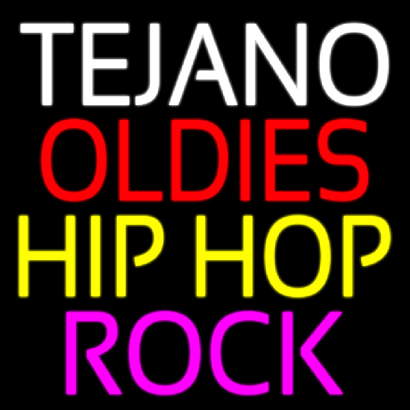 Tejano Oldies Hiphop Rock 2 Neon Skilt