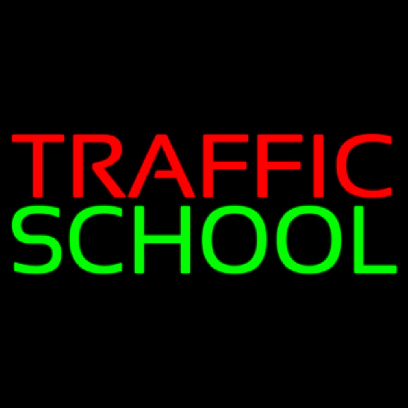 Traffic School Neon Skilt