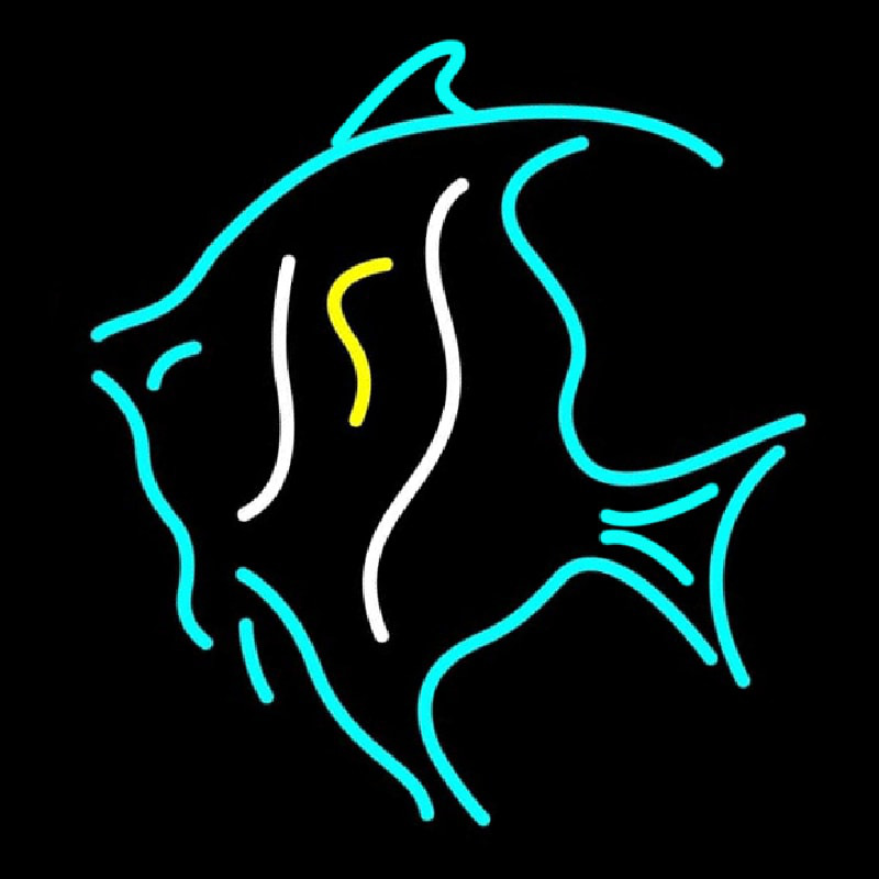 Tropical Fish Turquoise 1 Neon Skilt