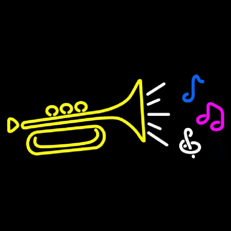 Trumpet Logo Neon Skilt